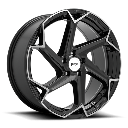 Niche 1PC M255 FLASH 20X10.5 20 5X115/5X115 Gloss Black Brushed