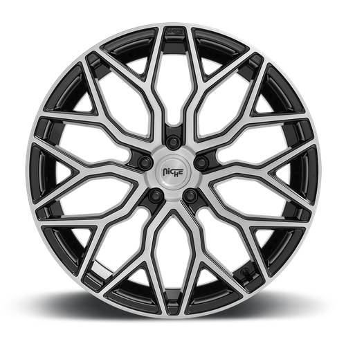 Niche 1PC M262 MAZZANTI 19X8.5 35 5X114.3/5X4.5 Gloss Black Brushed Face