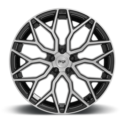 Niche 1PC M262 MAZZANTI 19X8.5 35 5X114.3/5X4.5 Gloss Black Brushed Face