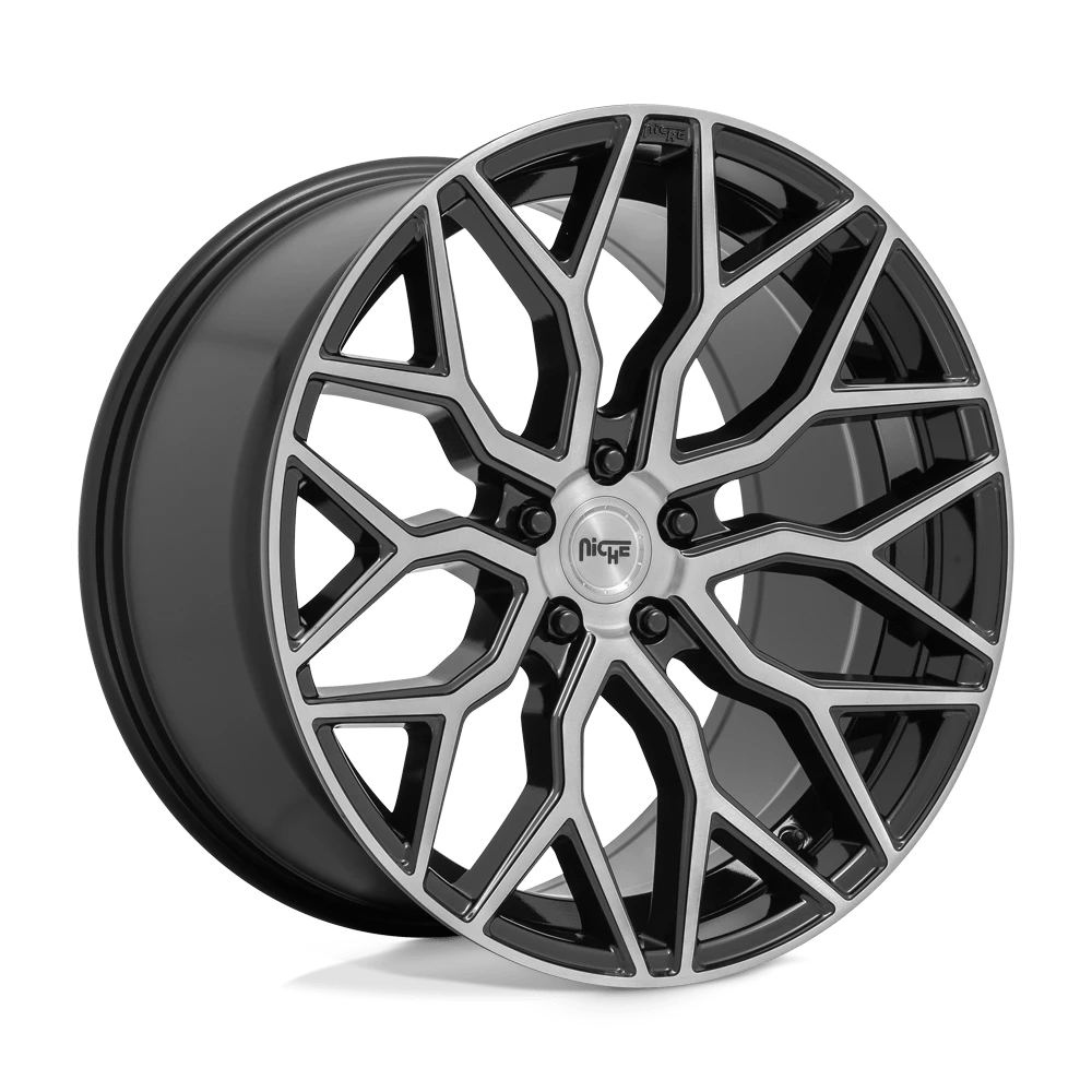 Niche 1PC M262 MAZZANTI 20X10.5 40 5X112 GLOSS BLACK BRUSHED FACE