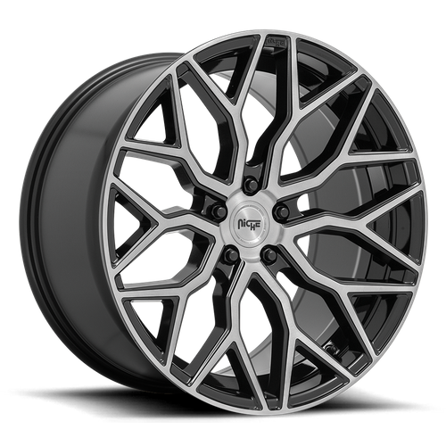 Niche 1PC M262 MAZZANTI 20X9 35 5X114.3/5X4.5 Gloss Black Brushed Face