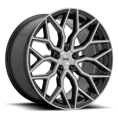 Niche 1PC M262 MAZZANTI 20X9 35 5X114.3/5X4.5 Gloss Black Brushed Face