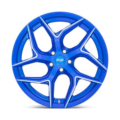 Niche 1PC M268 TORSIONI 20X9 27 5X112/5X112 Anodized Blue Milled
