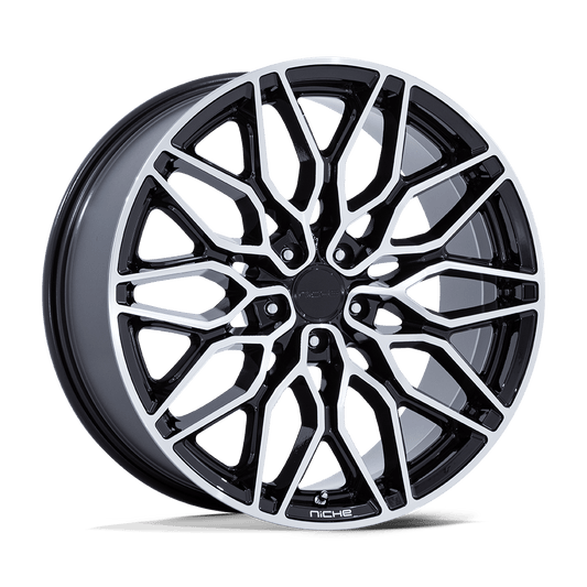 NICHE 1PC NC277 CALABRIA 5 22x9 27 5x112 GLOSS BLACK MACHINED