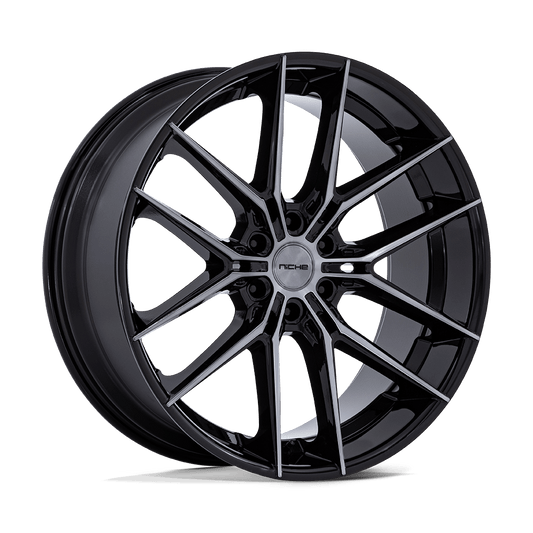 NICHE 1PC NC280 PRODIGY 6 26x10 25 6x135 GLOSS BLACK DARK TINTED CLEAR