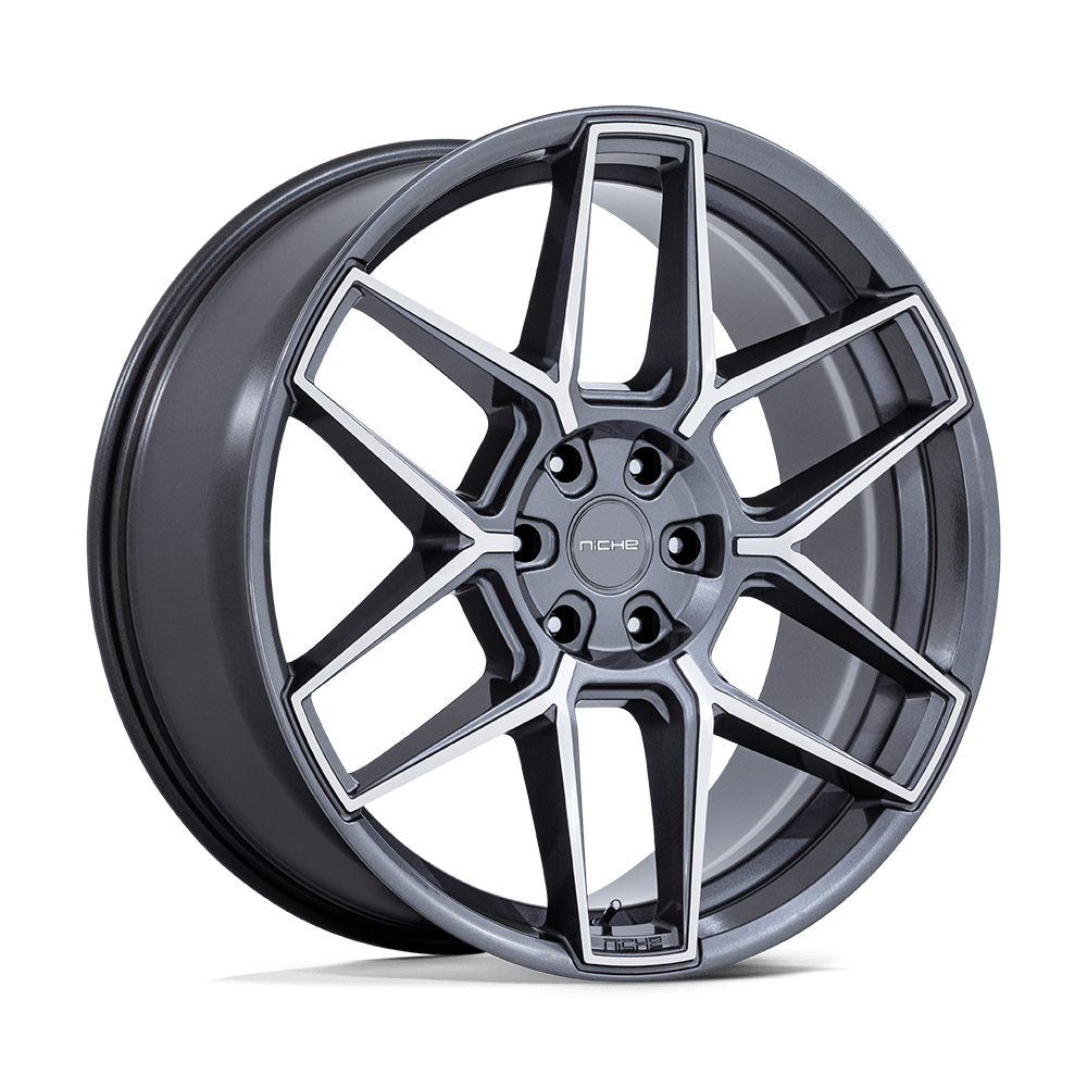 NICHE 1PC NC281 RISE 22X9.5 30 5X120 ANTHRACITE W/ MACHINED FACE