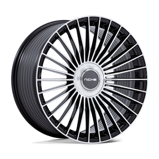 NICHE 1PC NC282 SERENE 22x10.5 20 Blank GLOSS BLACK W/ MACHINED FACE