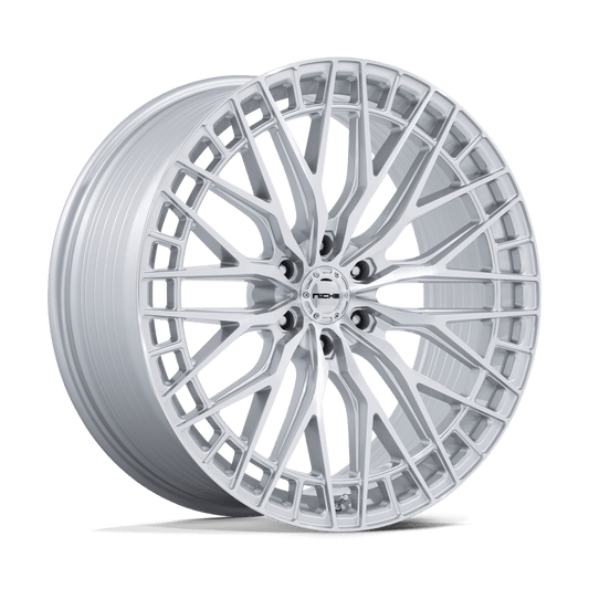 Niche 1Pc NC288 GENOA - 22x10 30mm 6x135 GLOSS SILVER W/ MACHINED FACE Wheel | NC288SD22106330