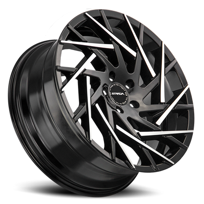STRADA S64 NIDO 24X9.5 24MM 6X139.7 GLOSS BLACK MACHINED TIPS | S64463924GBMT