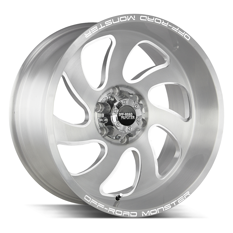 OFF ROAD MONSTER M07 M07 20X10 NEG 19MM 8LUG BLANK BRUSHED FACE SILVER | M070800N19BFS