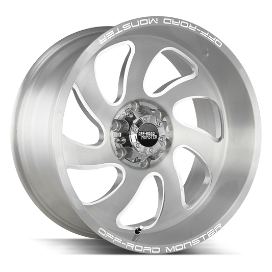 OFF ROAD MONSTER M07 M07 20X10 NEG 19MM 8LUG BLANK BRUSHED FACE SILVER | M070800N19BFS