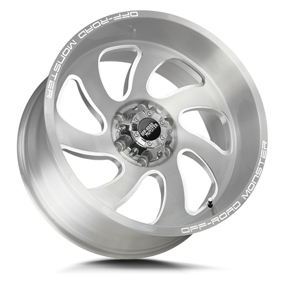 OFF ROAD MONSTER M07 M07 20X10 NEG 19MM 8LUG BLANK BRUSHED FACE SILVER | M070800N19BFS