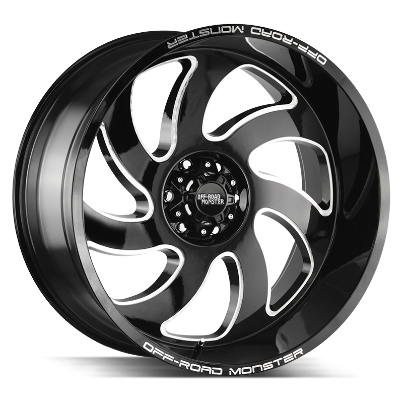 OFF ROAD MONSTER M07 M07 22X12 NEG 44MM BLANK GLOSS BLACK MILLED | M07212000N44GBML