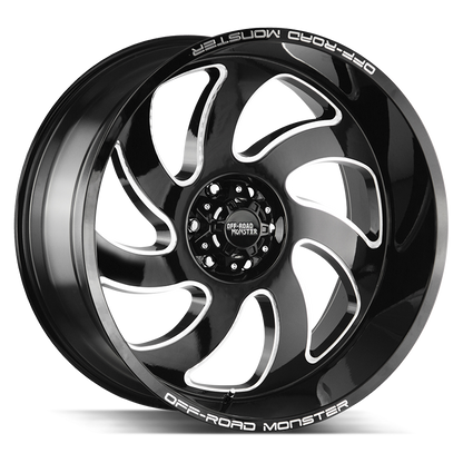 OFF ROAD MONSTER M07 M07 22X12 NEG 44MM BLANK GLOSS BLACK MILLED | M07212000N44GBML