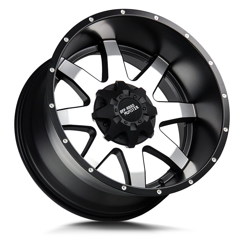 OFF ROAD MONSTER M08 M08 20X12 NEG 44MM BLANK FLAT BLACK MACHINED | M08012000N44BM