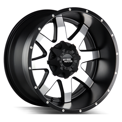 OFF ROAD MONSTER M08 M08 20X12 NEG 44MM BLANK FLAT BLACK MACHINED | M08012000N44BM