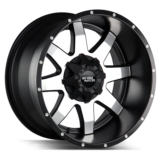 OFF ROAD MONSTER M08 M08 20X12 NEG 44MM BLANK FLAT BLACK MACHINED | M08012000N44BM