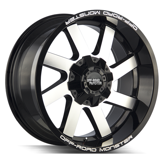 OFF ROAD MONSTER M80 M80 20X12 NEG 44MM BLANK GLOSS BLACK MACHINED | M80012000N44GBM