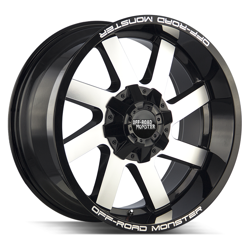 OFF ROAD MONSTER M80 M80 20X12 NEG 44MM BLANK GLOSS BLACK MACHINED | M80012000N44GBM