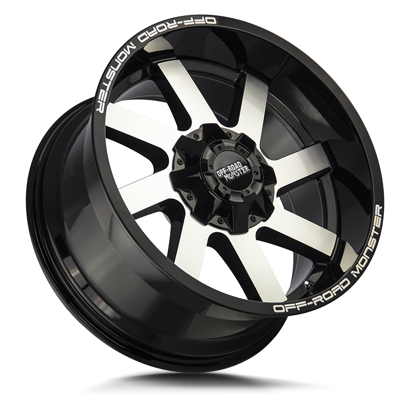 OFF ROAD MONSTER M80 M80 20X12 NEG 44MM BLANK GLOSS BLACK MACHINED | M80012000N44GBM