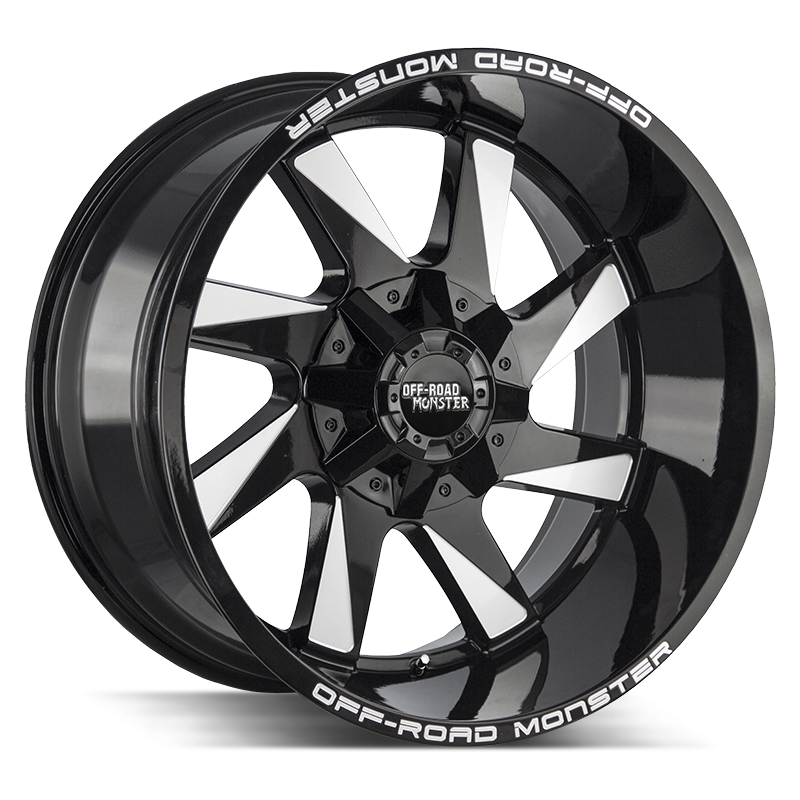 OFF ROAD MONSTER M80 M80 20X12 NEG 44MM BLANK GLOSS BLACK MILLED | M80012000N44GBML