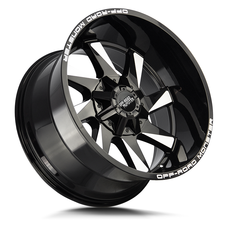 OFF ROAD MONSTER M80 M80 20X12 NEG 44MM BLANK GLOSS BLACK MILLED | M80012000N44GBML