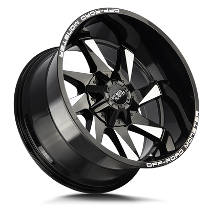 OFF ROAD MONSTER M80 M80 20X12 NEG 44MM BLANK GLOSS BLACK MILLED | M80012000N44GBML