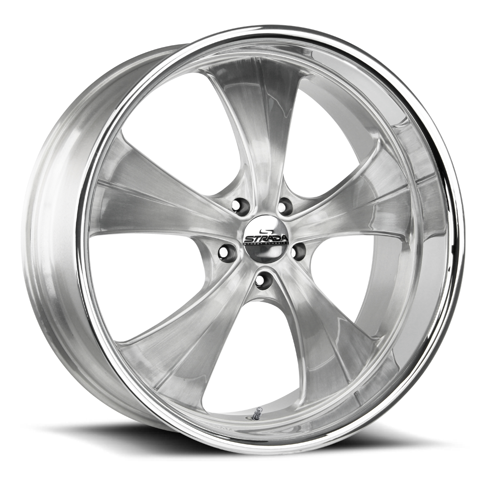 STRADA STREET CLASSICS C02 OLD SKOOL 24X10 15MM 5X115 BRUSHED FACE SILVER MILLED SS | C02451515BFSMLSS
