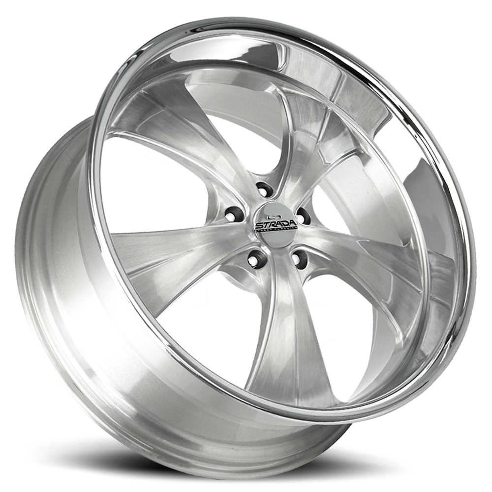 STRADA STREET CLASSICS C02 OLD SKOOL 24X10 24MM 6X139.7 BRUSHED FACE SILVER MILLED SS | C02463924BFSMLSS