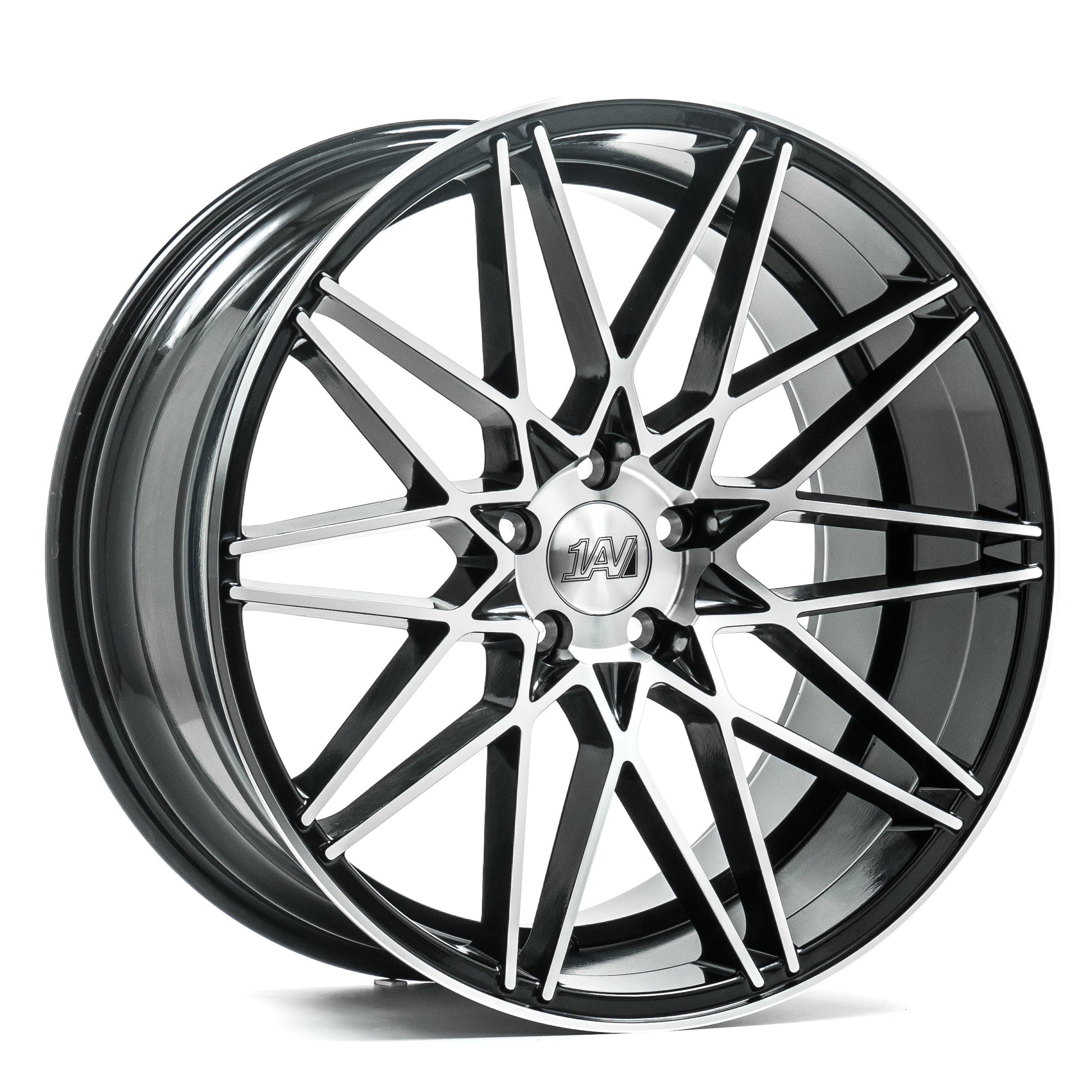 1AV ZX4 22x9 35 5x108 BLACK AND POLISHED FACE