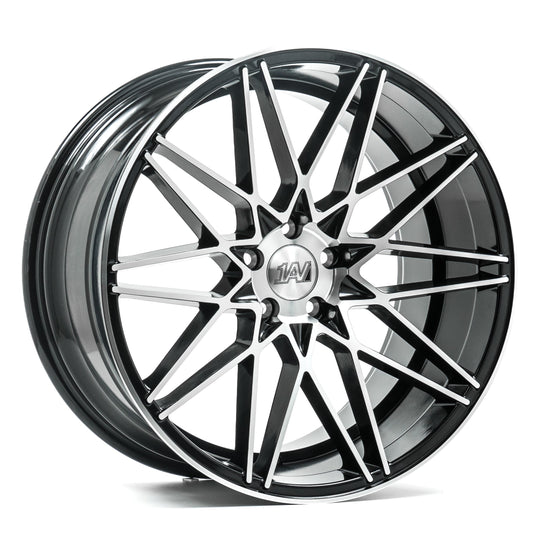 1AV ZX4 22x9 35 5x112 BLACK AND POLISHED FACE