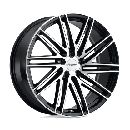 Petrol P1C 17X8 40 5X110/5X110 GLOSS BLACK W/ MACHINED FACE