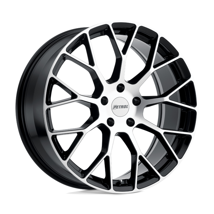 Petrol P2B 18X8 40 5X108/5X4.25 GLOSS BLACK W/ MACHINED FACE