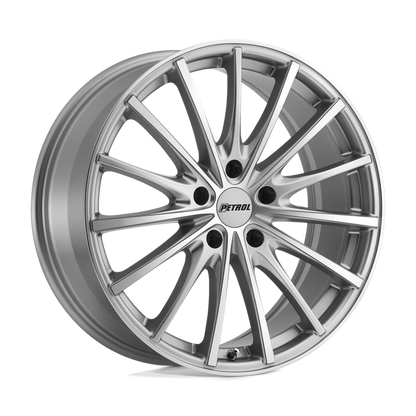 Petrol P3A 17X8 40 5X112/5X112 SILVER W/ MACHINED CUT FACE