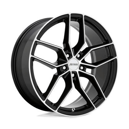 Petrol P5C 20X8.5 40 5X115/5X115 GLOSS BLACK W/ MACHINED FACE