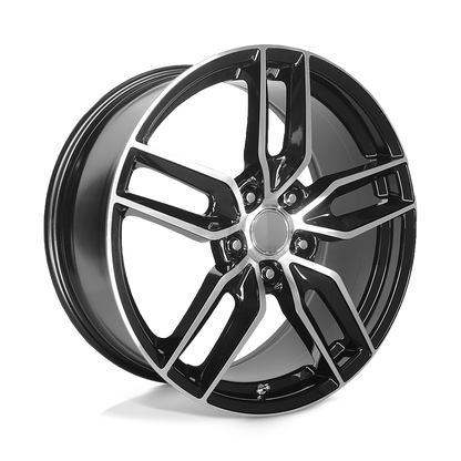 PERFORMANCE REPLICAS PR160 20X10 79 5X120.65/5X4.75 Gloss Black with Machined Spokes