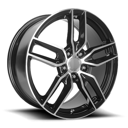 PERFORMANCE REPLICAS PR160 19X10 78 5X120.65/5X4.75 Gloss Black with Machined Spokes