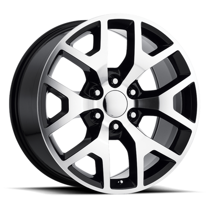 PERFORMANCE REPLICAS PR169 22X9 28 6X139.7/6X5.5 Gloss Black with Machined Spokes