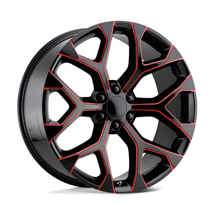 PERFORMANCE REPLICAS PR176 20X9 24 6X139.7/6X5.5 Gloss Black Red Milled