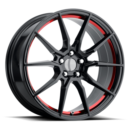 OE Creations PR193 17X9 24 5X114.3/5X4.5 Gloss Black Red Machined