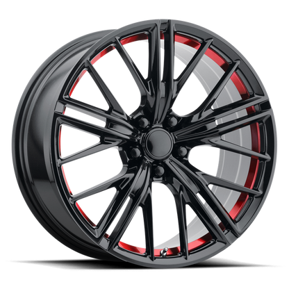 PERFORMANCE REPLICAS PR194 20X10 35 5X120/5X4.72 Gloss Black Red Machined