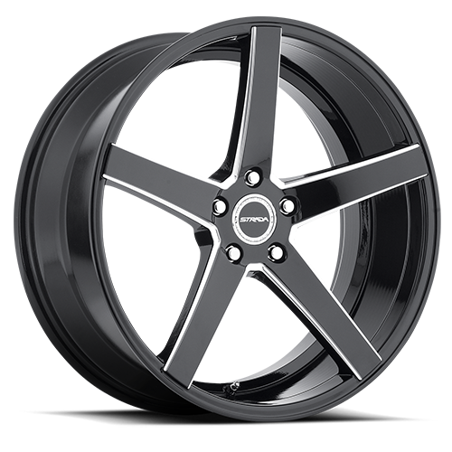 STRADA S35 PERFETTO 20X8.5 15MM 5X120 GLOSS BLACK MILLED | S35052015GBML