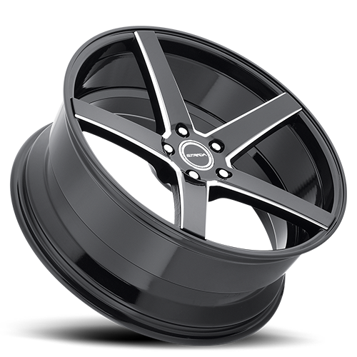 STRADA S35 PERFETTO 24X10 25MM 5X127 GLOSS BLACK MILLED | S35452725GBML