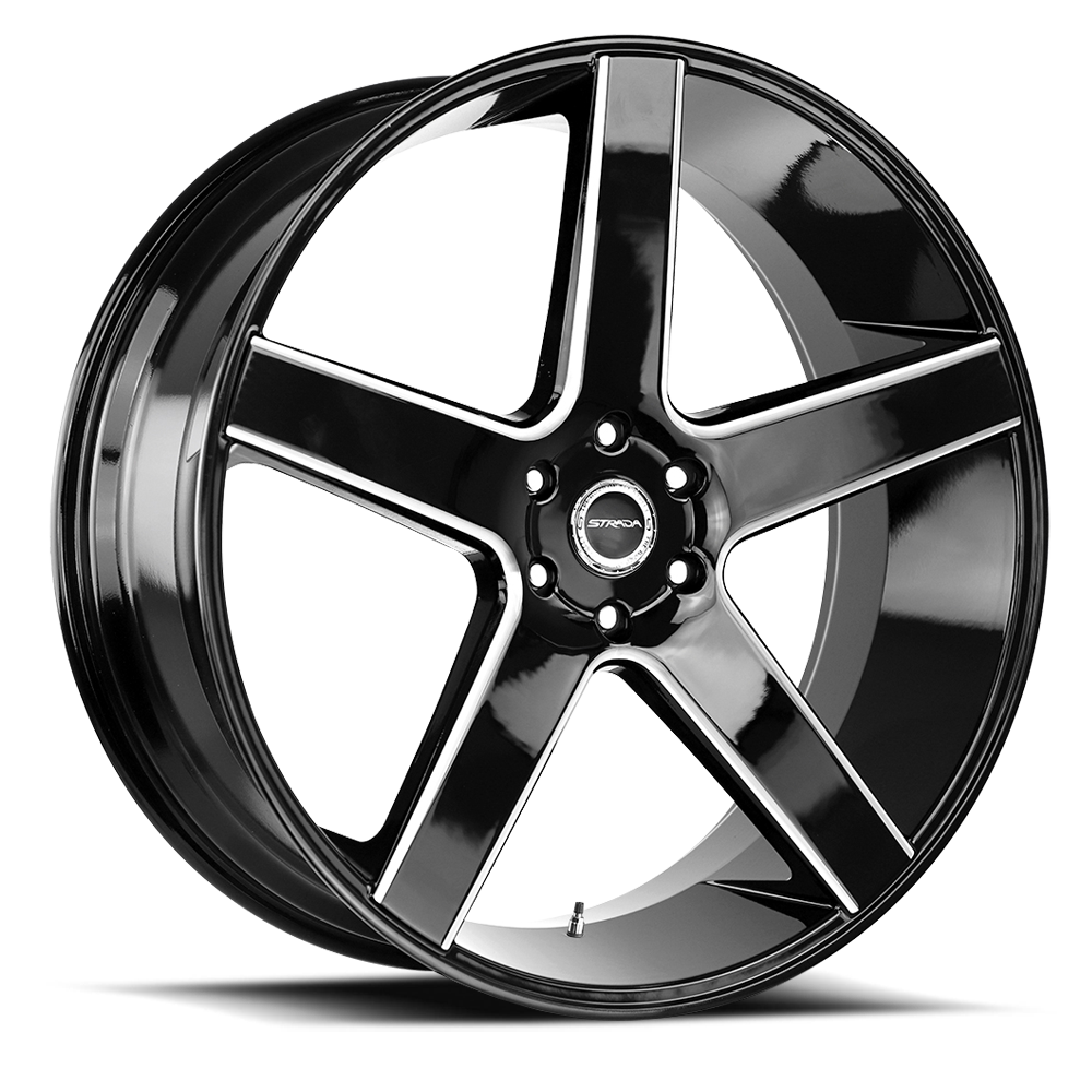 STRADA S35 PERFETTO 22X9.5 24MM 6X139.7 GLOSS BLACK MILLED | S35263924DGBML