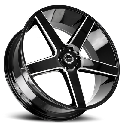 STRADA S35 PERFETTO 26X10 26MM 6X139.7 GLOSS BLACK MILLED | S35663926GBML