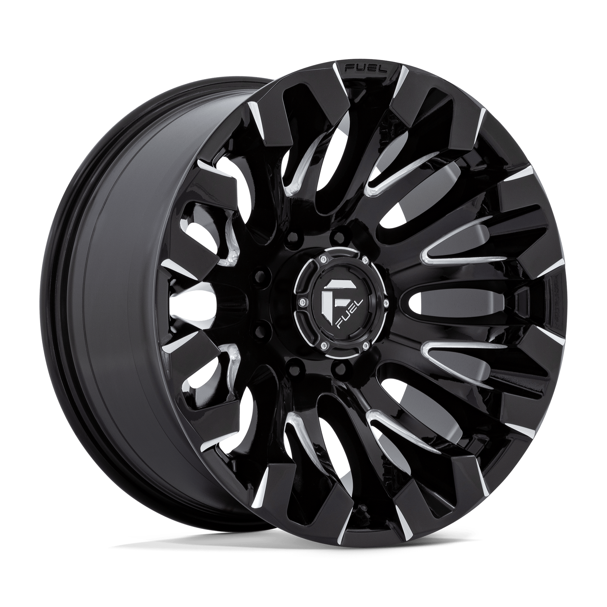 FUEL 1PC D828 QUAKE 20X10 -18 8X165.1 GLOSS BLACK MILLED
