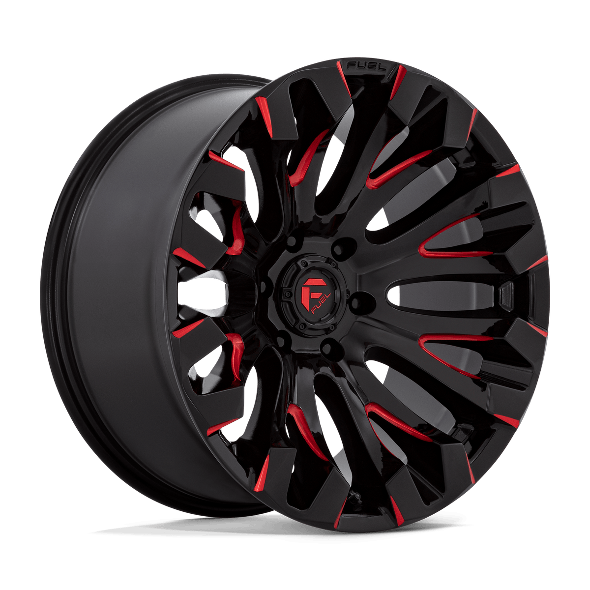 FUEL 1PC D829 QUAKE 18X9 1 5X150 GLOSS BLACK MILLED RED TINT