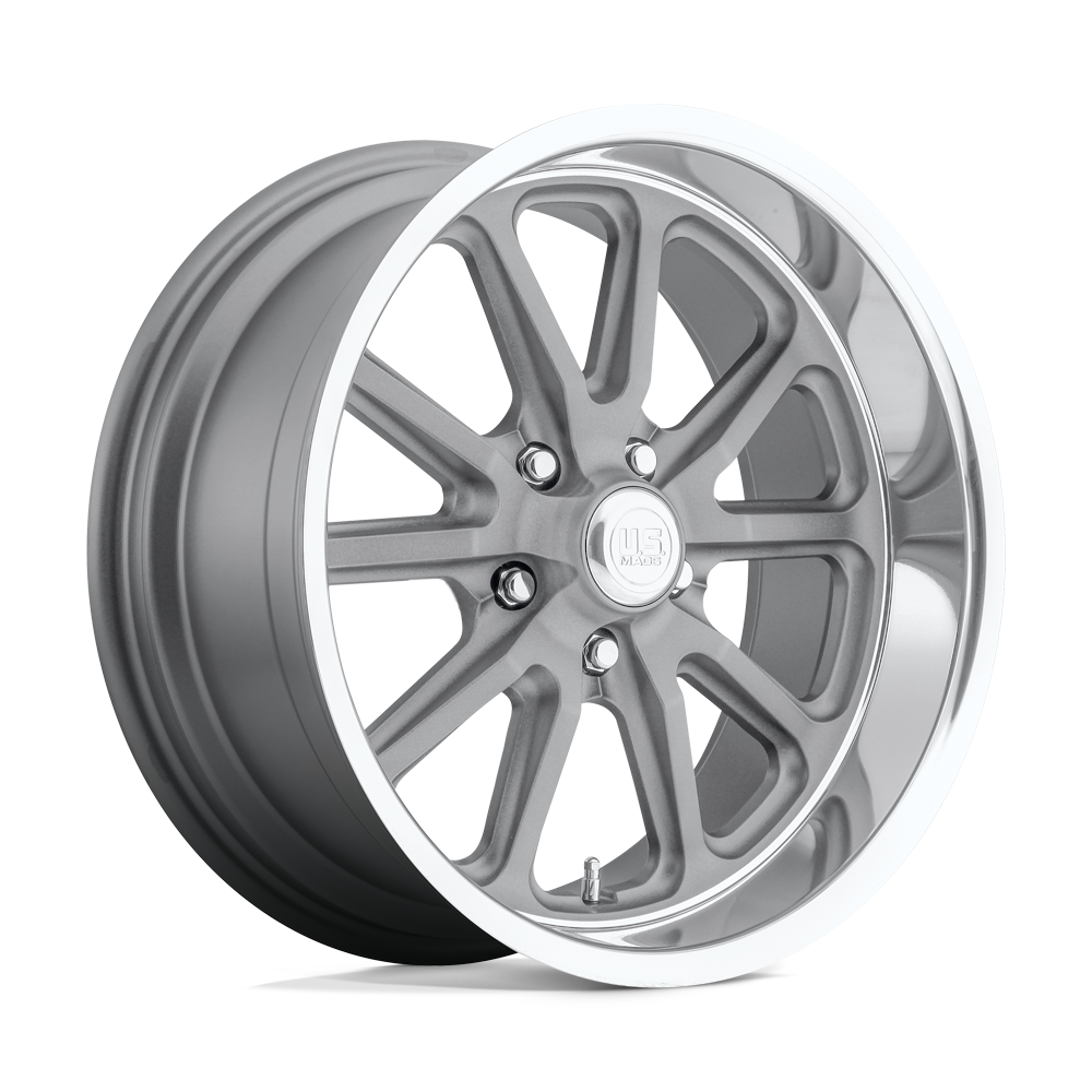US MAG 1PC U111 RAMBLER 18x7 1 5x114.3 TEXTURED GRAY W/ DC LIP
