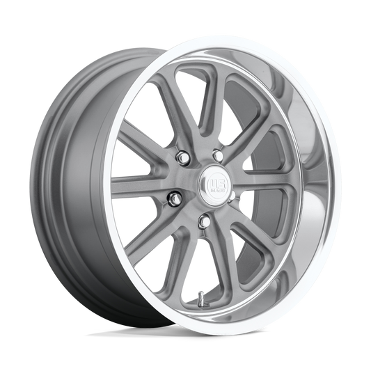US MAG 1PC U111 RAMBLER 18x7 1 5x114.3 TEXTURED GRAY W/ DC LIP
