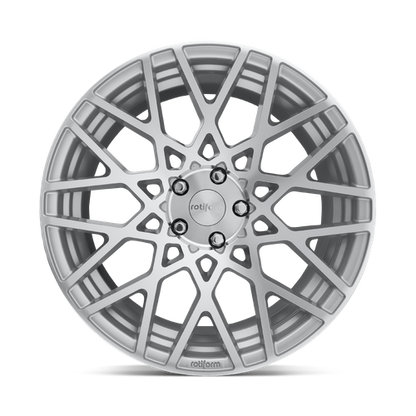 Rotiform 1PC R110 BLQ 18X8.5 35 5X112 GLOSS SILVER MACHINED